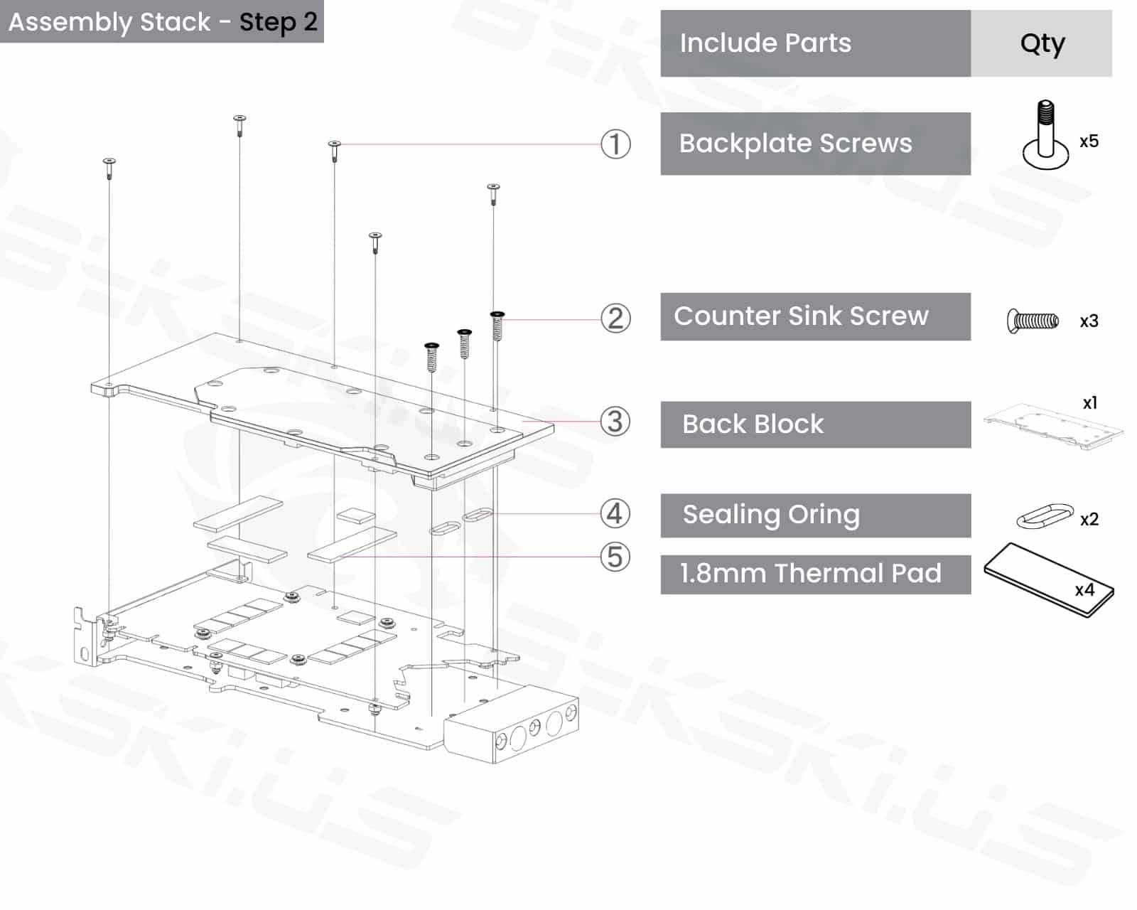 Bykski Full Coverage Metal/POM GPU Water Block w/ Integrated Active Backplate for Leadtek NVIDIA Quadro RTXA6000 (N-RTXA6000-TC-V2)