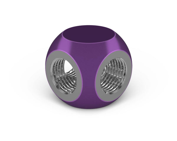 PrimoChill G 1/4in. 3-Way SX Female T Adapter - PrimoChill - KEEPING IT COOL Candy Purple