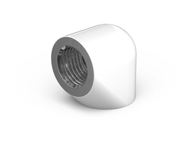 PrimoChill Female to Female G 1/4in. 90 Degree SX Extended Elbow Fitting - PrimoChill - KEEPING IT COOL Sky White