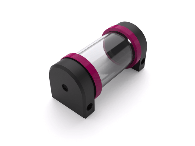 PrimoChill CTR Hard Mount Phase II Reservoir - Black POM - 120mm - PrimoChill - KEEPING IT COOL Magenta
