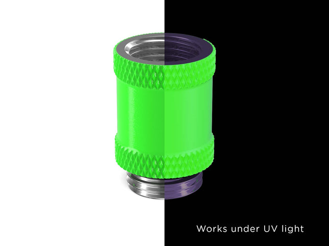PrimoChill Male to Female G 1/4in. 20mm SX Extension Coupler - PrimoChill - KEEPING IT COOL UV Green