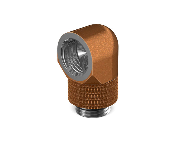 PrimoChill Male to Female G 1/4in. 90 Degree SX Rotary Elbow Fitting - PrimoChill - KEEPING IT COOL Copper