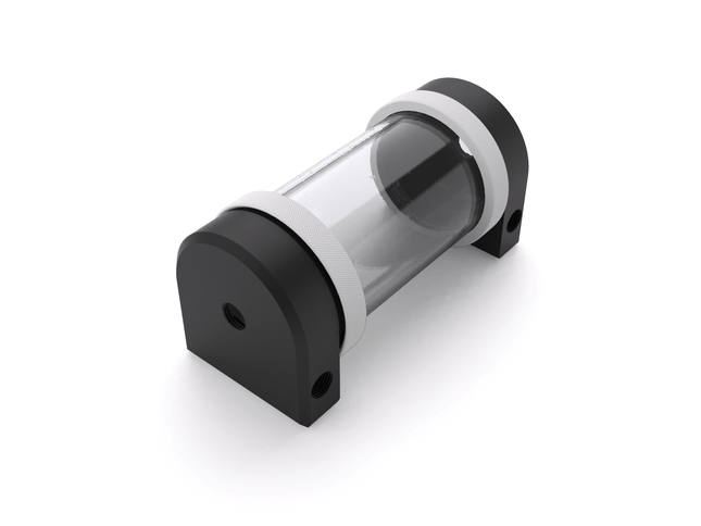 PrimoChill CTR Hard Mount Phase II Reservoir - Black POM - 120mm - PrimoChill - KEEPING IT COOL Sky White