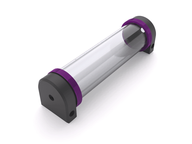 PrimoChill CTR Hard Mount Phase II Reservoir - Black POM - 240mm - PrimoChill - KEEPING IT COOL Candy Purple