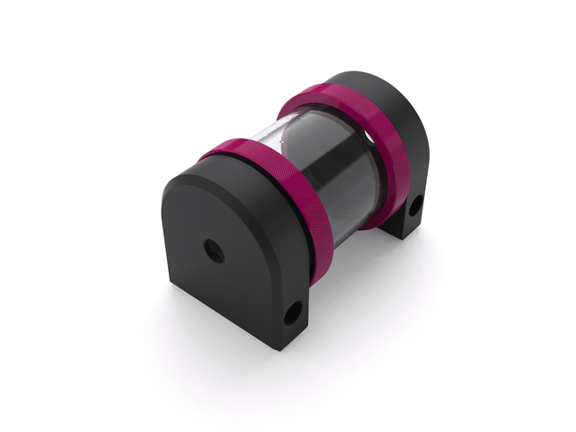 PrimoChill CTR Hard Mount Phase II Reservoir - Black POM - 80mm - PrimoChill - KEEPING IT COOL Magenta