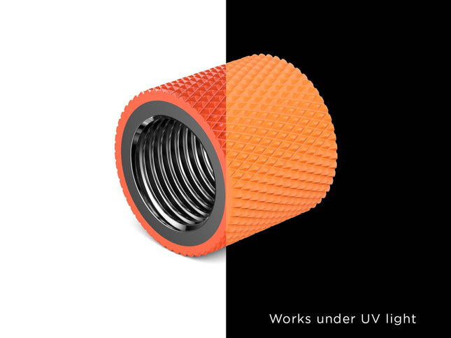 PrimoChill Dual Female G 1/4in. Straight SX Extension Coupler - PrimoChill - KEEPING IT COOL UV Orange