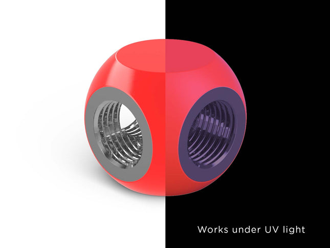 PrimoChill G 1/4in. 3-Way SX Female T Adapter - PrimoChill - KEEPING IT COOL UV Red