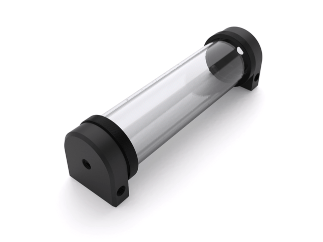 PrimoChill CTR Hard Mount Phase II Reservoir - Black POM - 240mm - PrimoChill - KEEPING IT COOL TX Matte Black