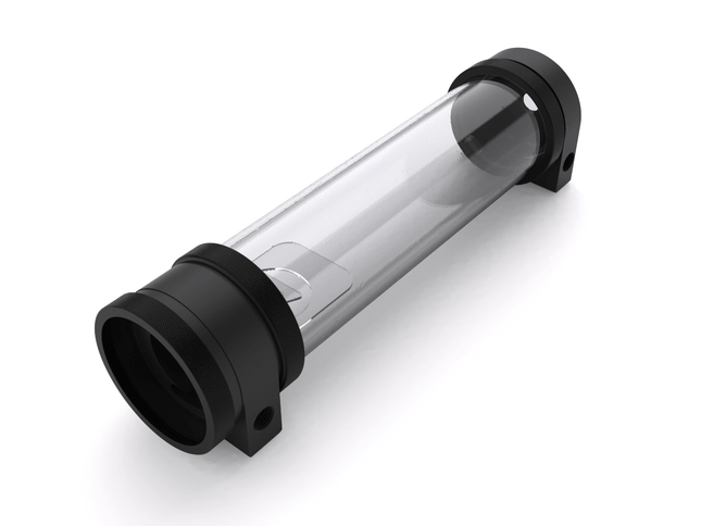 PrimoChill CTR Hard Mount Phase II High Flow D5 Enabled Reservoir - Black POM - 240mm - PrimoChill - KEEPING IT COOL TX Matte Black