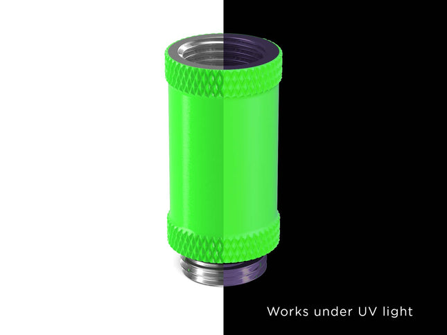 PrimoChill Male to Female G 1/4in. 30mm SX Extension Coupler - PrimoChill - KEEPING IT COOL UV Green