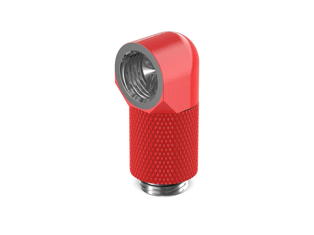 PrimoChill Male to Female G 1/4in. 90 Degree SX Rotary 20mm Extension Elbow Fitting - PrimoChill - KEEPING IT COOL Razor Red