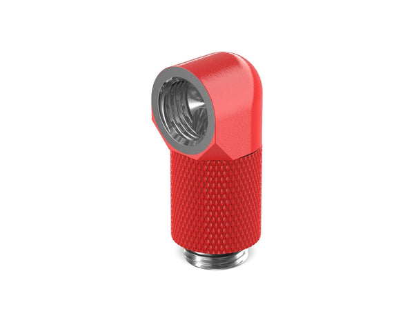 PrimoChill Male to Female G 1/4in. 90 Degree SX Rotary 20mm Extension Elbow Fitting - PrimoChill - KEEPING IT COOL Razor Red