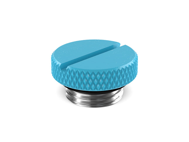 PrimoChill G 1/4in. SX Knurled Slotted Stop Fitting - PrimoChill - KEEPING IT COOL Sky Blue