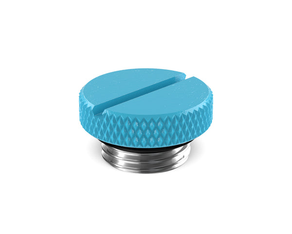 PrimoChill G 1/4in. SX Knurled Slotted Stop Fitting - PrimoChill - KEEPING IT COOL Sky Blue