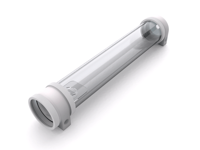 PrimoChill CTR Hard Mount Phase II High Flow D5 Enabled Reservoir - White POM - 360mm - PrimoChill - KEEPING IT COOL Sky White