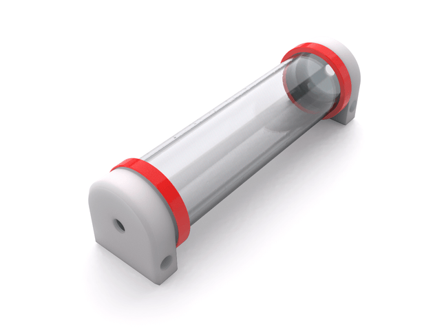 PrimoChill CTR Hard Mount Phase II Reservoir - White POM – 240mm - PrimoChill - KEEPING IT COOL UV Red
