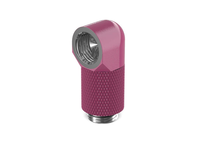 PrimoChill Male to Female G 1/4in. 90 Degree SX Rotary 20mm Extension Elbow Fitting - PrimoChill - KEEPING IT COOL Magenta