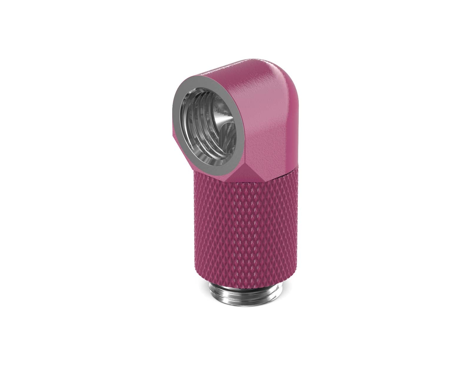 PrimoChill Male to Female G 1/4in. 90 Degree SX Rotary 20mm Extension Elbow Fitting - PrimoChill - KEEPING IT COOL Magenta