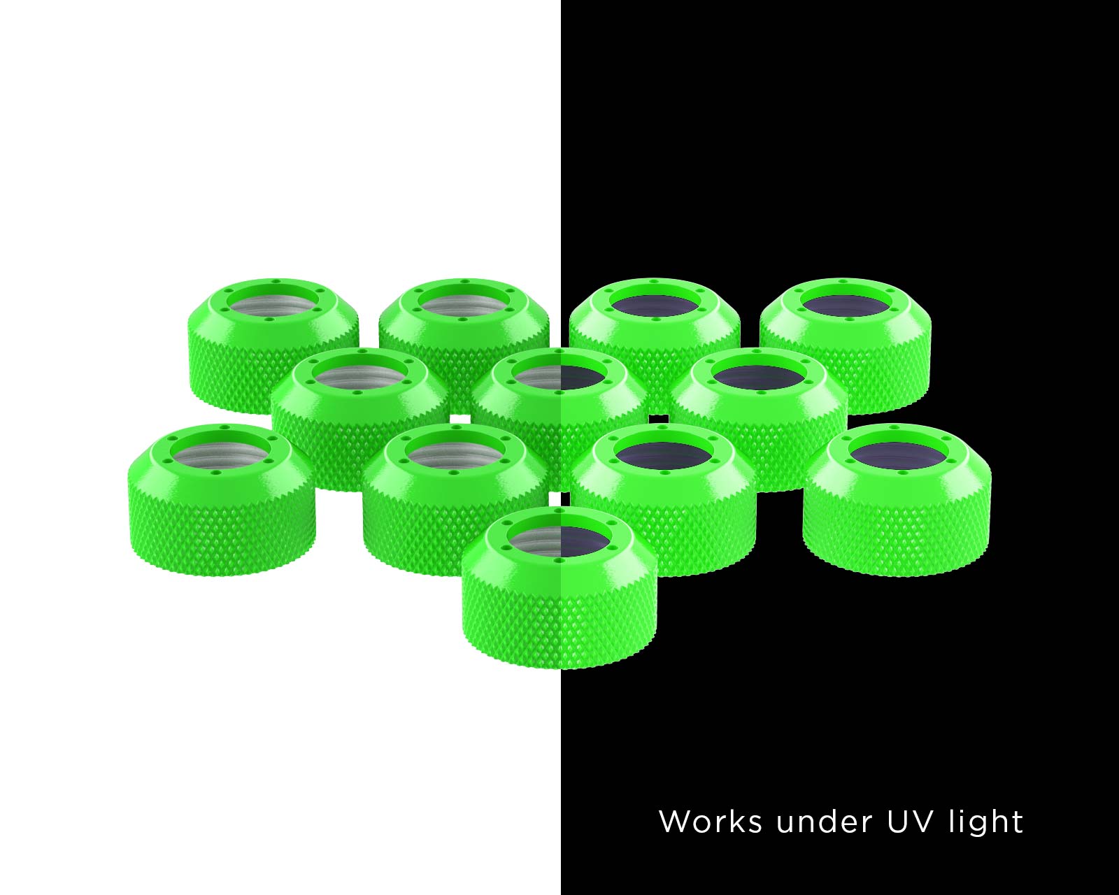 PrimoChill RSX Replacement Cap Switch Over Kit - 1/2in. - PrimoChill - KEEPING IT COOL UV Green