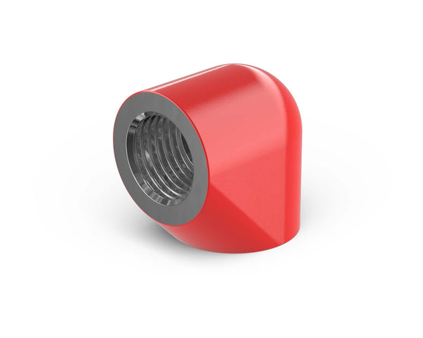 PrimoChill Female to Female G 1/4in. 90 Degree SX Extended Elbow Fitting - PrimoChill - KEEPING IT COOL Razor Red