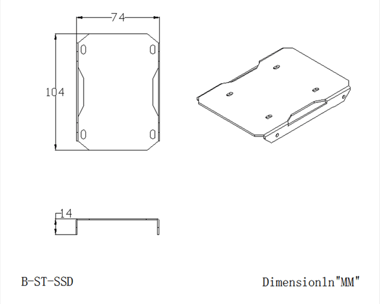 Bykski Solid State Drive Bracket - Black (B-ST-SSD) - PrimoChill - KEEPING IT COOL