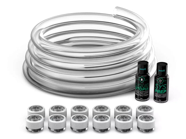 Basic Tubing Bundle - 3/8 by 5/8 Soft LRT Tubing and Flex Fittings - PrimoChill - KEEPING IT COOL