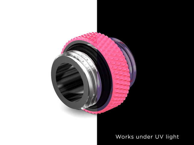 PrimoChill Dual Male G 1/4in. SX Mini Extension Coupler - PrimoChill - KEEPING IT COOL UV Pink