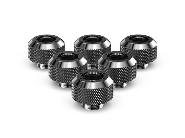 PrimoChill 1/2in. Rigid RevolverSX Series Fitting - 6 pack - PrimoChill - KEEPING IT COOL Dark Nickel