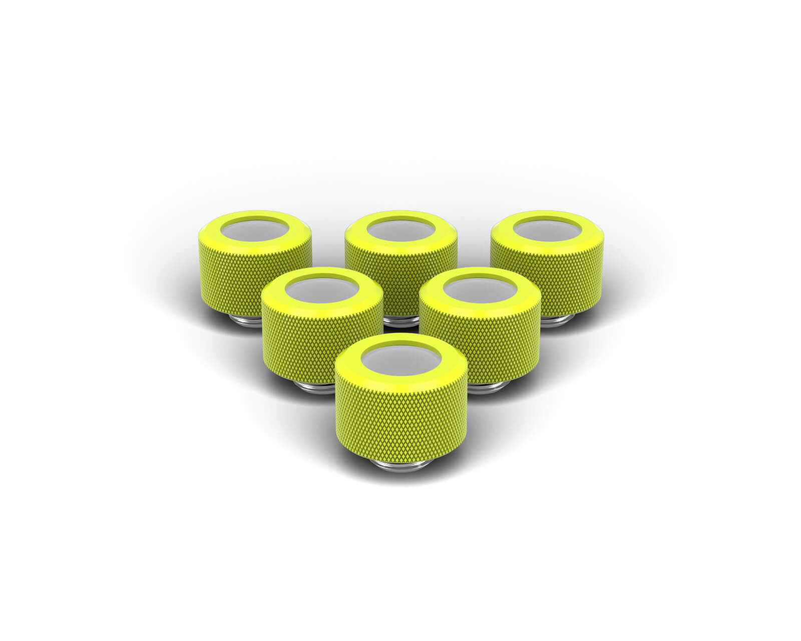 PrimoChill 14mm OD Rigid SX Fitting - 6 Pack - PrimoChill - KEEPING IT COOL Lime Yellow