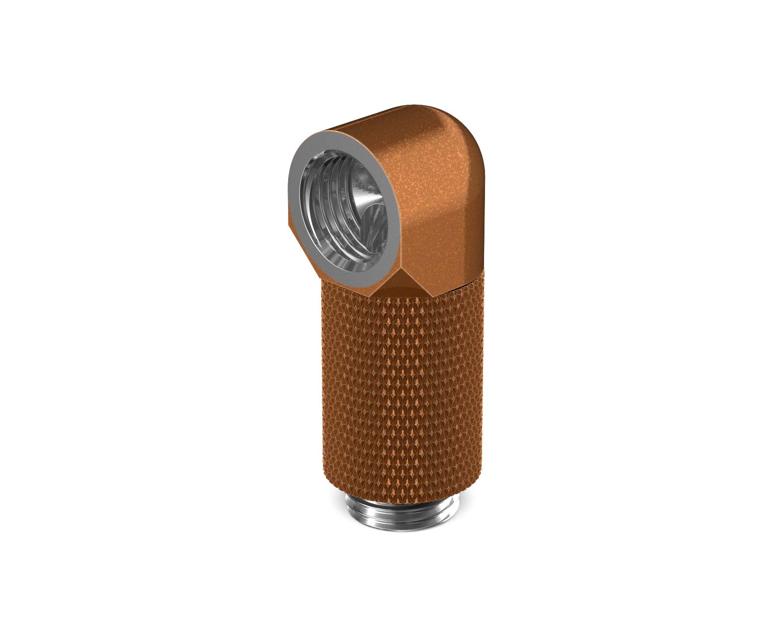 PrimoChill Male to Female G 1/4in. 90 Degree SX Rotary 25mm Extension Elbow Fitting - PrimoChill - KEEPING IT COOL Copper
