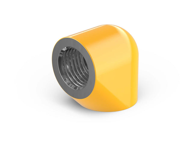 PrimoChill Female to Female G 1/4in. 90 Degree SX Extended Elbow Fitting - PrimoChill - KEEPING IT COOL Yellow