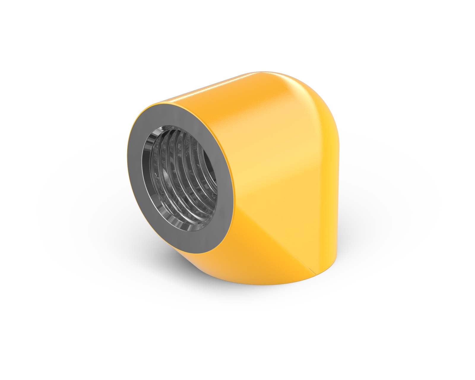 PrimoChill Female to Female G 1/4in. 90 Degree SX Extended Elbow Fitting - PrimoChill - KEEPING IT COOL Yellow