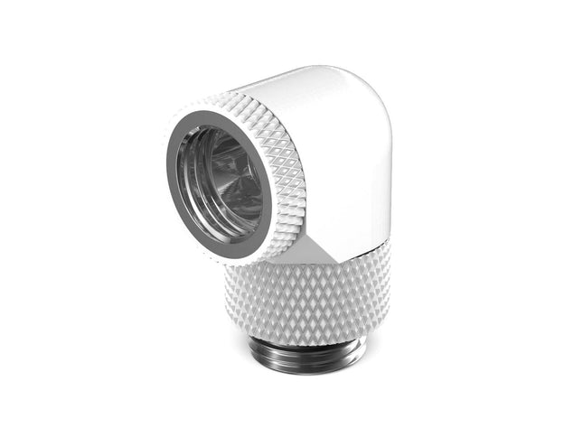 PrimoChill Male to Female G 1/4in. 90 Degree SX Dual Rotary Elbow Fitting - PrimoChill - KEEPING IT COOL Sky White
