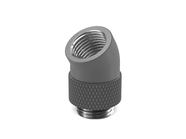 PrimoChill Male to Female G 1/4in. 30 Degree SX Rotary Elbow Fitting - PrimoChill - KEEPING IT COOL TX Matte Gun Metal