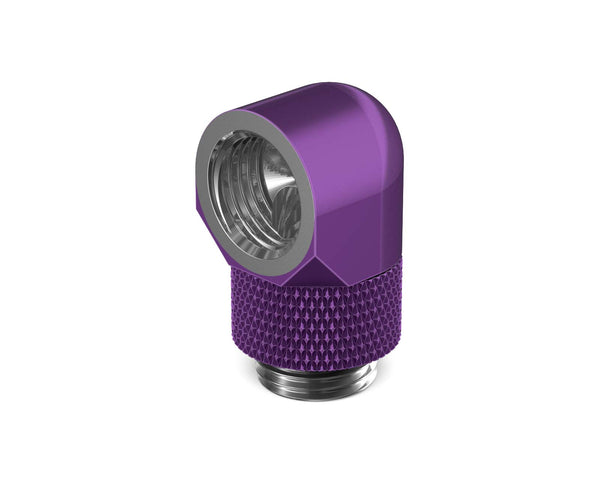 PrimoChill Male to Female G 1/4in. 90 Degree SX Rotary Elbow Fitting - PrimoChill - KEEPING IT COOL Candy Purple