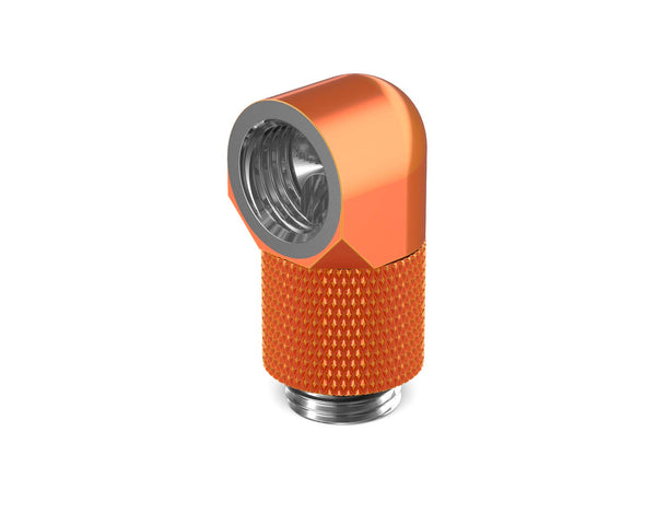 PrimoChill Male to Female G 1/4in. 90 Degree SX Rotary 15mm Extension Elbow Fitting - PrimoChill - KEEPING IT COOL Candy Copper