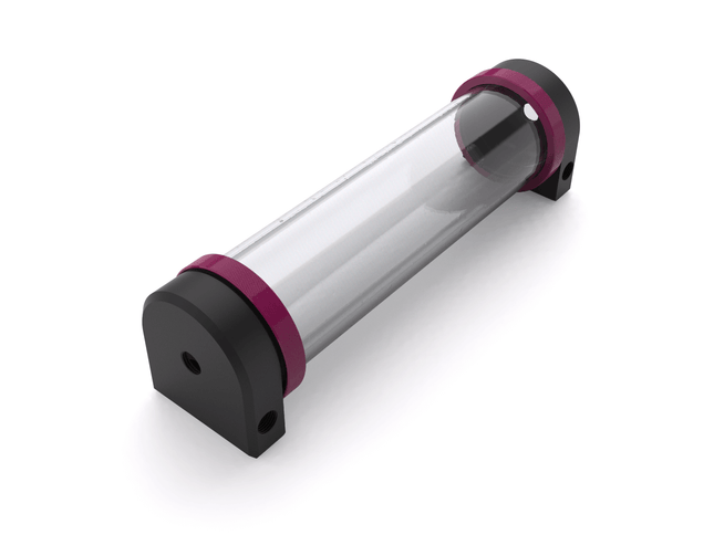 PrimoChill CTR Hard Mount Phase II Reservoir - Black POM - 240mm - PrimoChill - KEEPING IT COOL Magenta