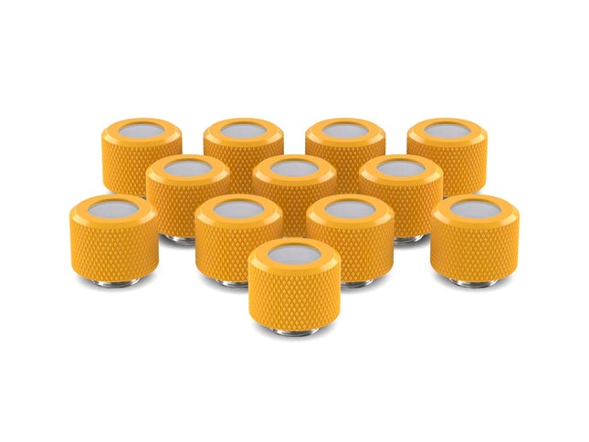 PrimoChill 12mm OD Rigid SX Fitting - 12 Pack - PrimoChill - KEEPING IT COOL Yellow