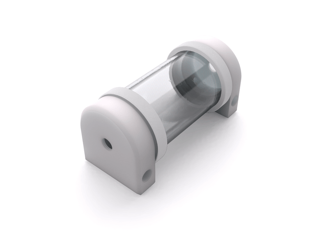 PrimoChill CTR Hard Mount Phase II Reservoir - White POM – 120mm - PrimoChill - KEEPING IT COOL Sky White