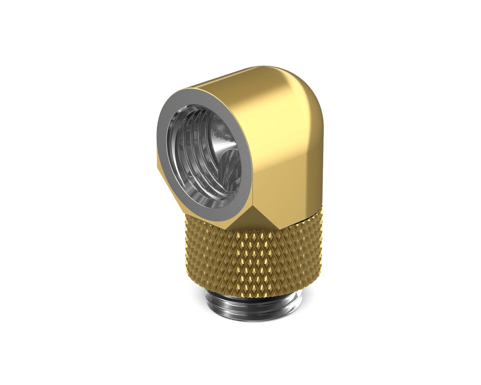 PrimoChill Male to Female G 1/4in. 90 Degree SX Rotary Elbow Fitting - PrimoChill - KEEPING IT COOL Candy Gold