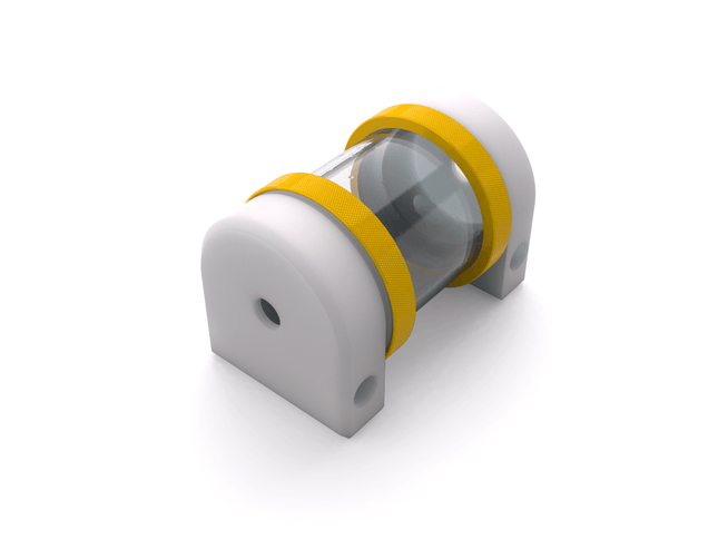 PrimoChill CTR Hard Mount Phase II Reservoir - White POM - 80mm - PrimoChill - KEEPING IT COOL Yellow
