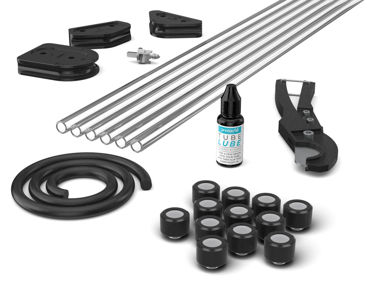 PrimoChill Complete PETG / RMSX 14mm Combo Pack - PrimoChill - KEEPING IT COOL Satin Black
