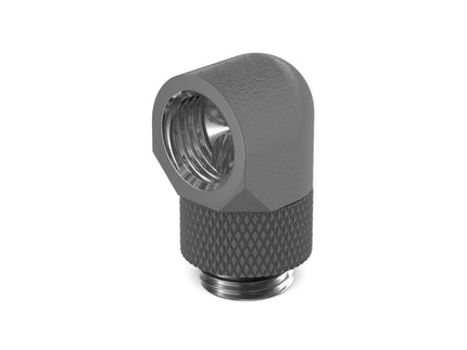 PrimoChill Male to Female G 1/4in. 90 Degree SX Rotary Elbow Fitting - PrimoChill - KEEPING IT COOL TX Matte Gun Metal