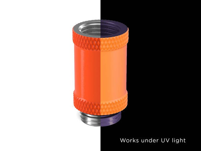 PrimoChill Male to Female G 1/4in. 25mm SX Extension Coupler - PrimoChill - KEEPING IT COOL UV Orange