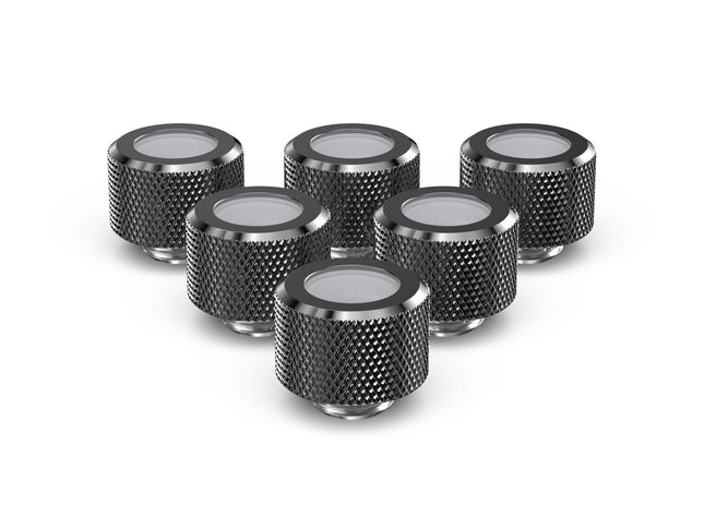 PrimoChill 14mm OD Rigid SX Fitting - 6 Pack - PrimoChill - KEEPING IT COOL Dark Nickel