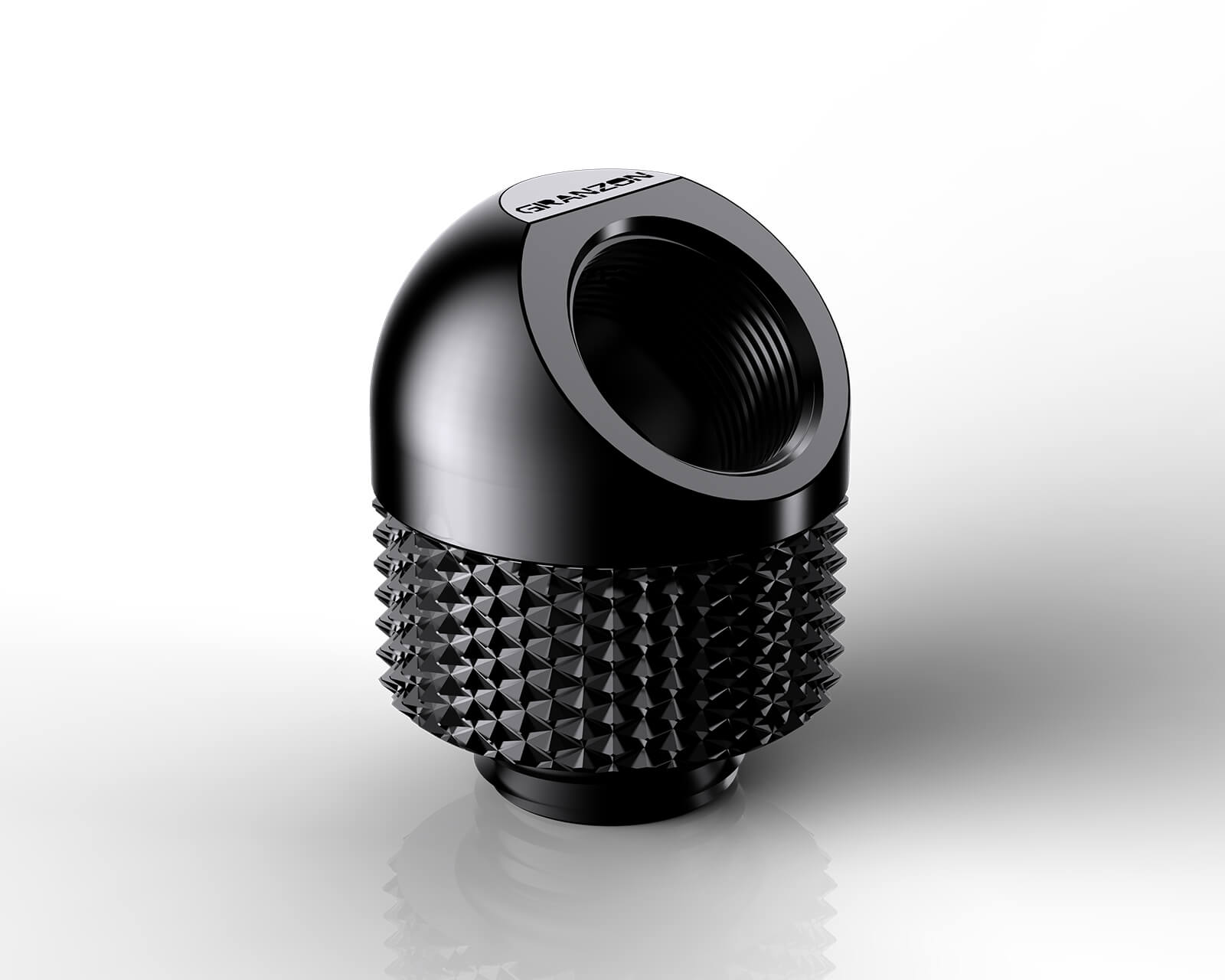 Granzon G 1/4in. Male to Female 45 Degree Rotary Elbow Fitting (GD-45) - PrimoChill - KEEPING IT COOL Black