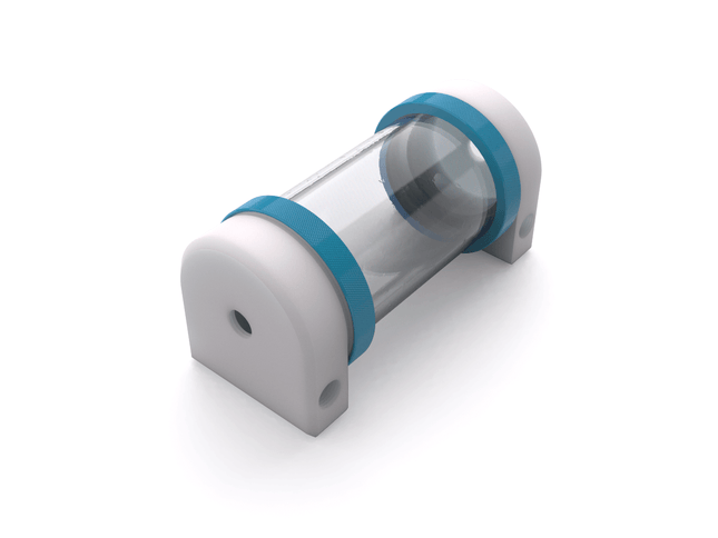 PrimoChill CTR Hard Mount Phase II Reservoir - White POM – 120mm - PrimoChill - KEEPING IT COOL Sky Blue