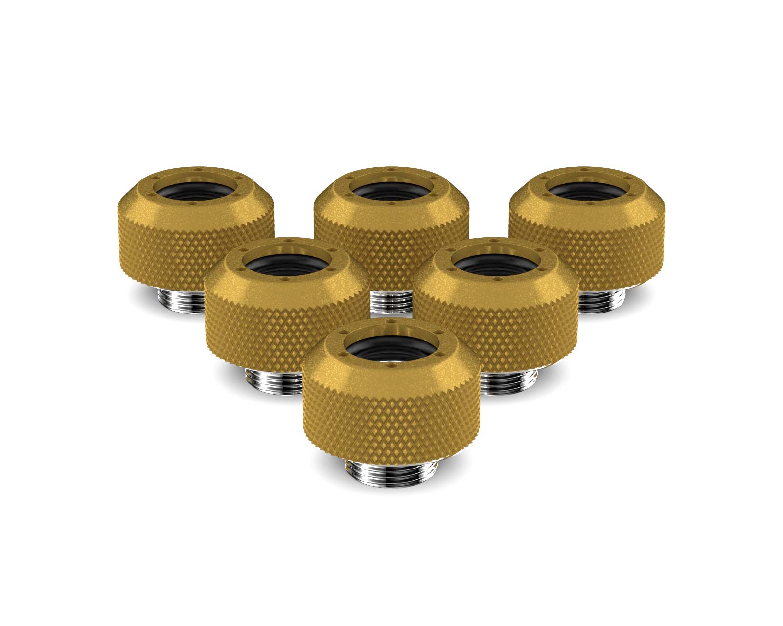 PrimoChill 1/2in. Rigid RevolverSX Series Fitting - 6 pack - PrimoChill - KEEPING IT COOL Gold