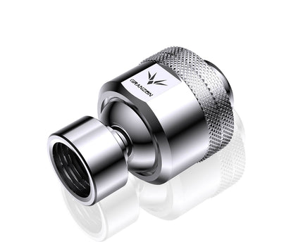 Granzon G 1/4in. Male to Female Multi Directional Free Rotary Elbow Fitting (GD-X) - PrimoChill - KEEPING IT COOL Silver