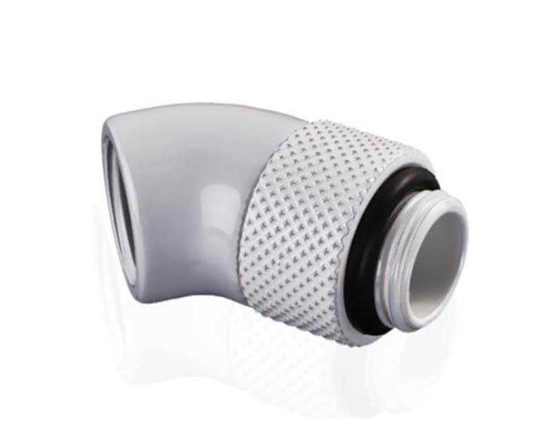 Bykski G 1/4in. Male to Female 45 Degree Rotary Elbow Fitting (B-RD45-X) - PrimoChill - KEEPING IT COOL White